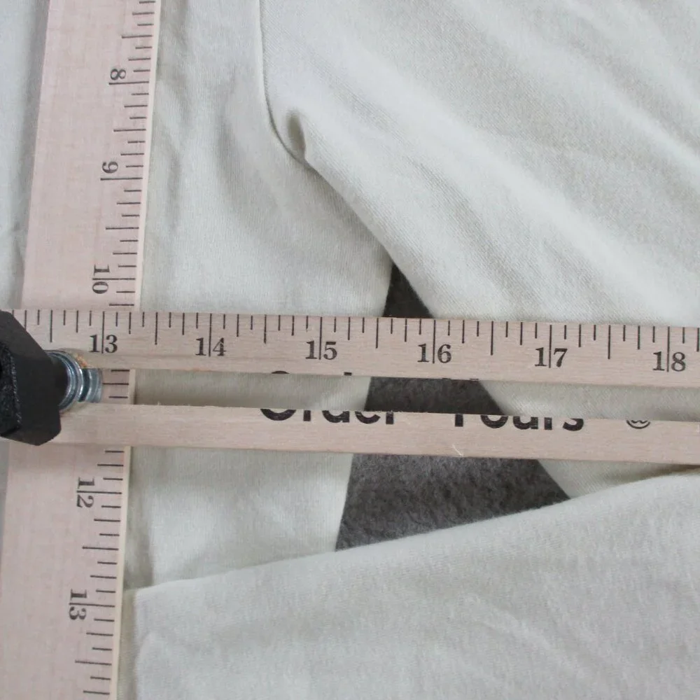 SKIMS Cotton Jersey Long Sleeve T Shirt Womens Medium Bone Casual Stretch NWT - Picture 7 of 9